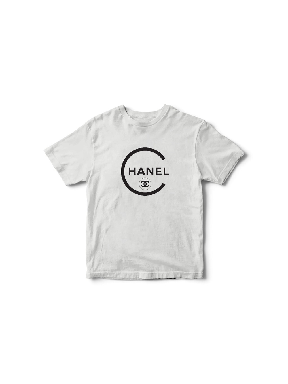 Casual Women’s Short Sleeve Luxury Logo Double C CC Print T Shirt Black White